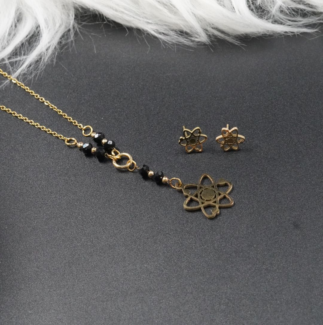 Miniatura 2 de JUEGUITO CORBATIN MURANO ATOMO NEGRO